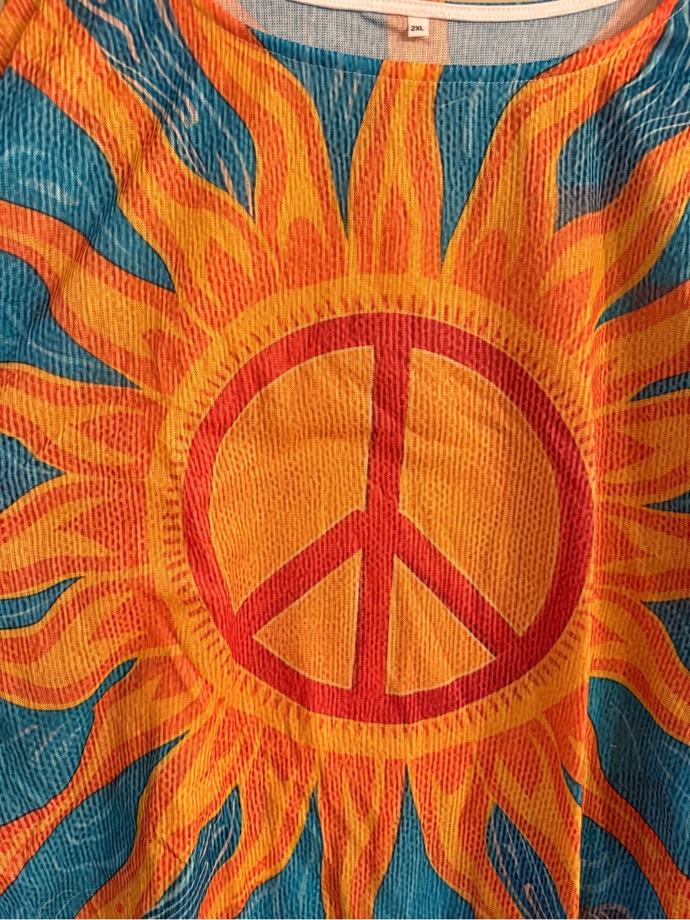 New Bundle 2 Boho Plus Size 2XL Boho Sun Peace and Floral Long Sleeve Shirt Top - Picture 2 of 10